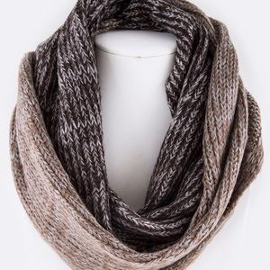 New 2 Tone Infinity Scarf Brown